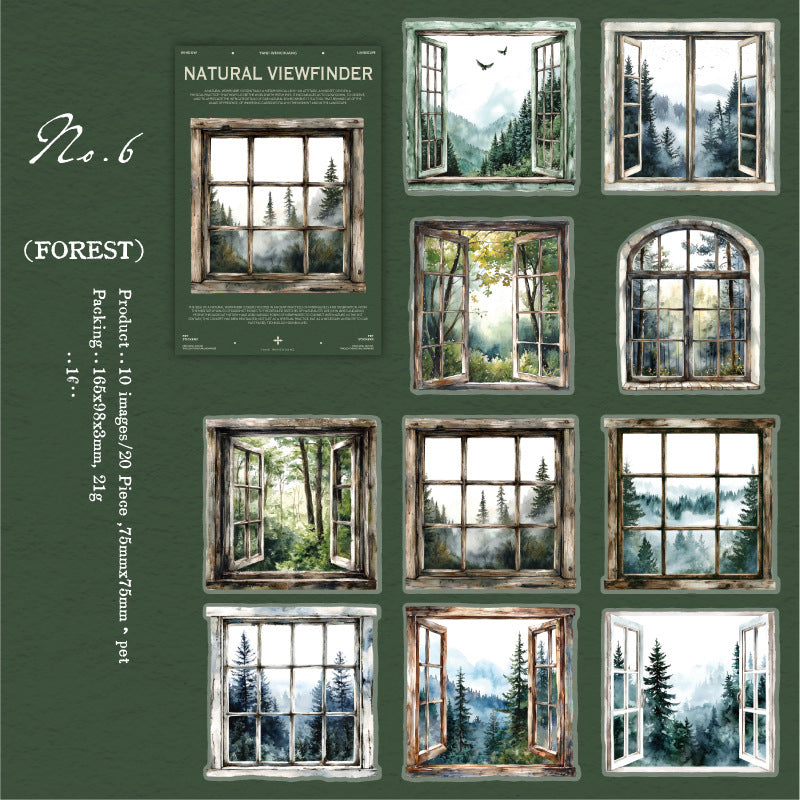 Natural Viewfinder Stickers 20pcs