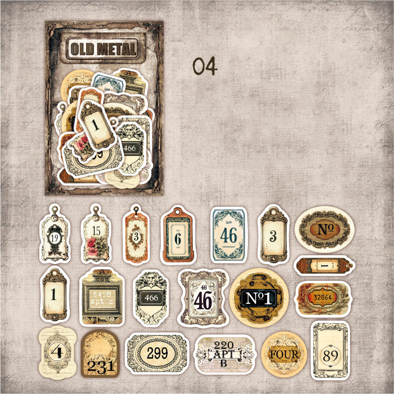 Old Metal Series Stickers 40pcs