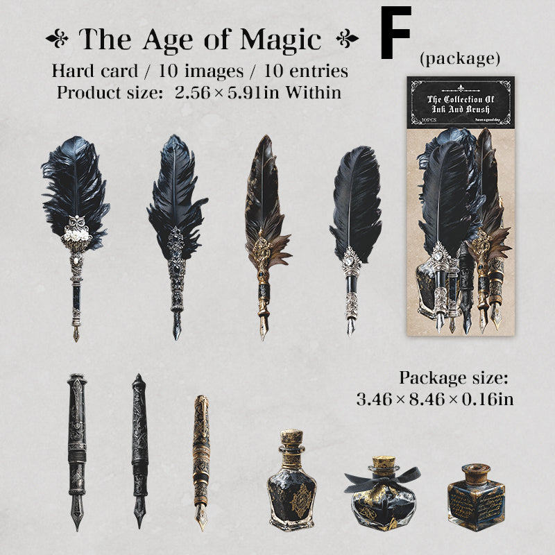 Pen And Ink Stickers 10pcs