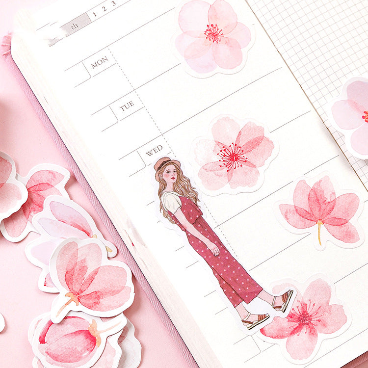 Pink Sakura Sitckers 45pcs