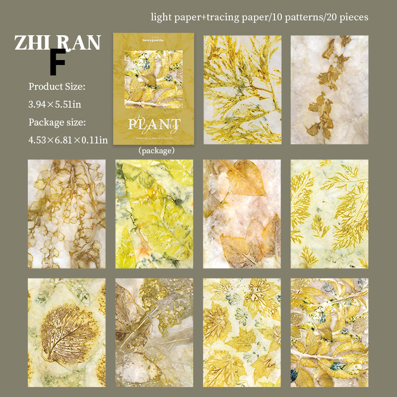 Plant Dyeing Paper 20pcs