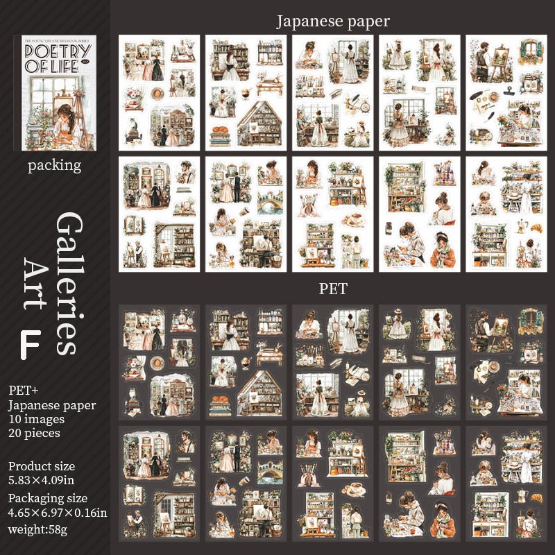 Poetic Life Stickers Book 20pcs