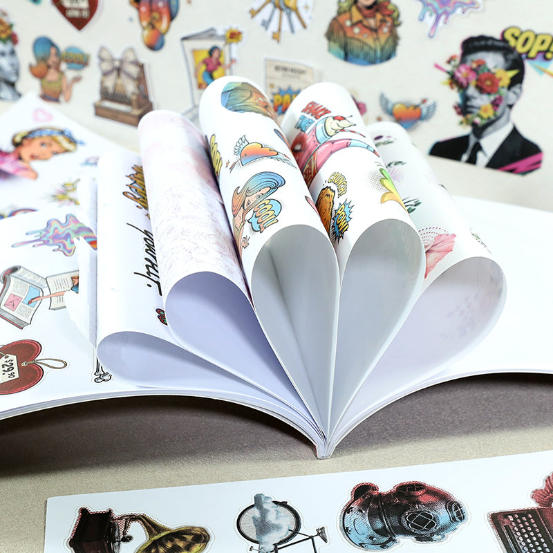 Pop Collage Art Sticker Book
