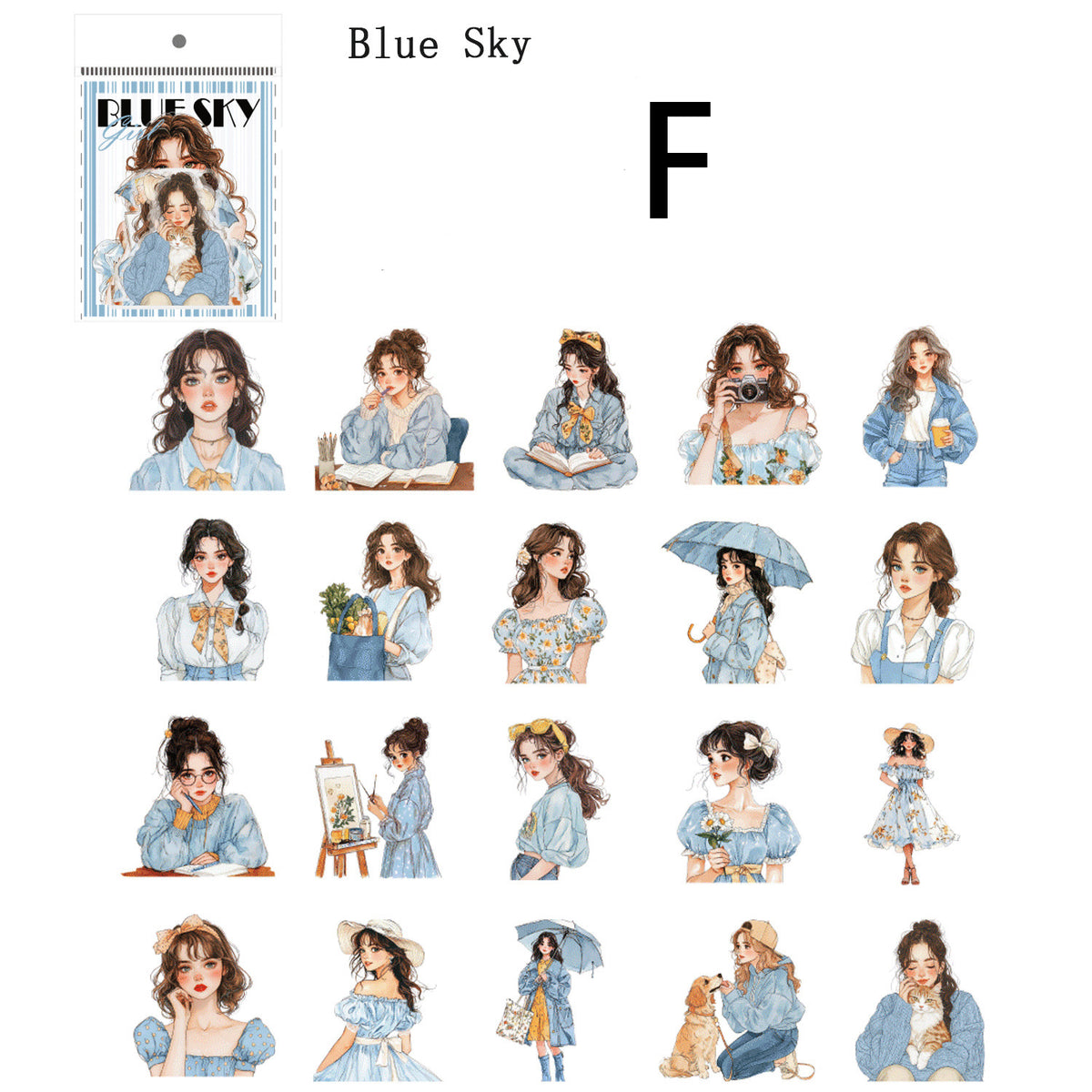 Rainbow Girl Sticker 40pcs