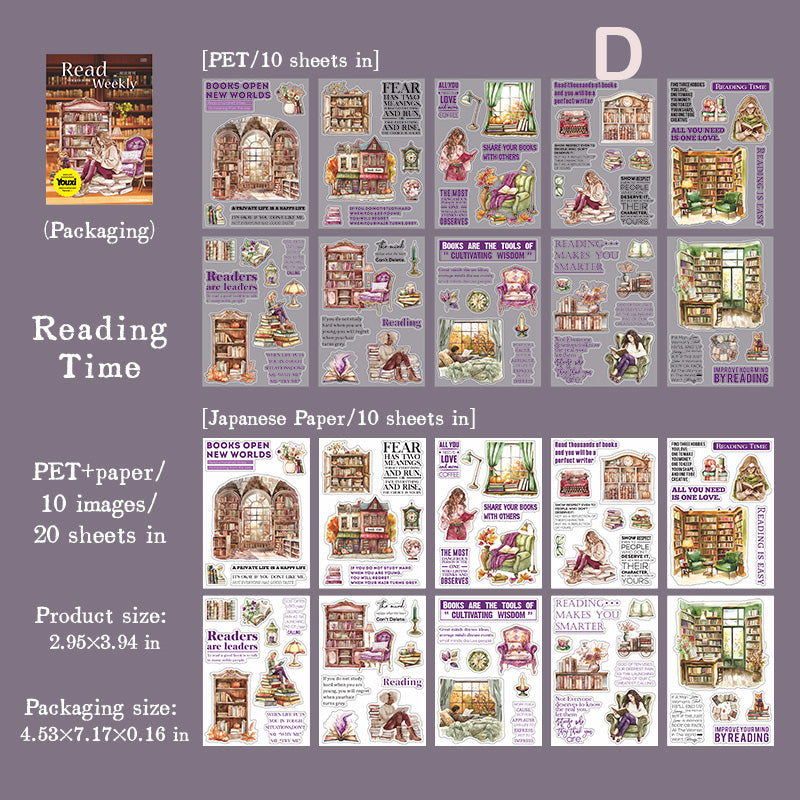 Reading Weekly Sticker Book 20pcs