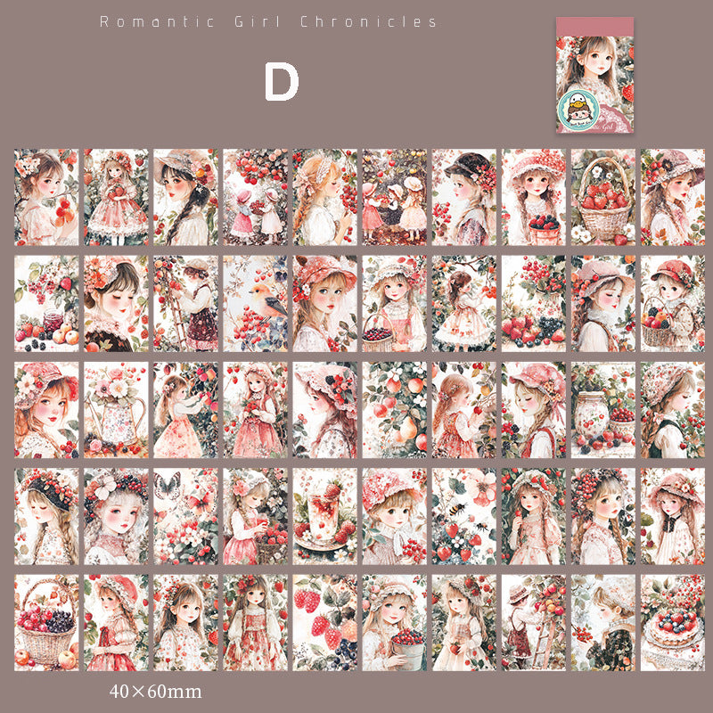 Romantic Girl Chronicles Stickers 50pcs