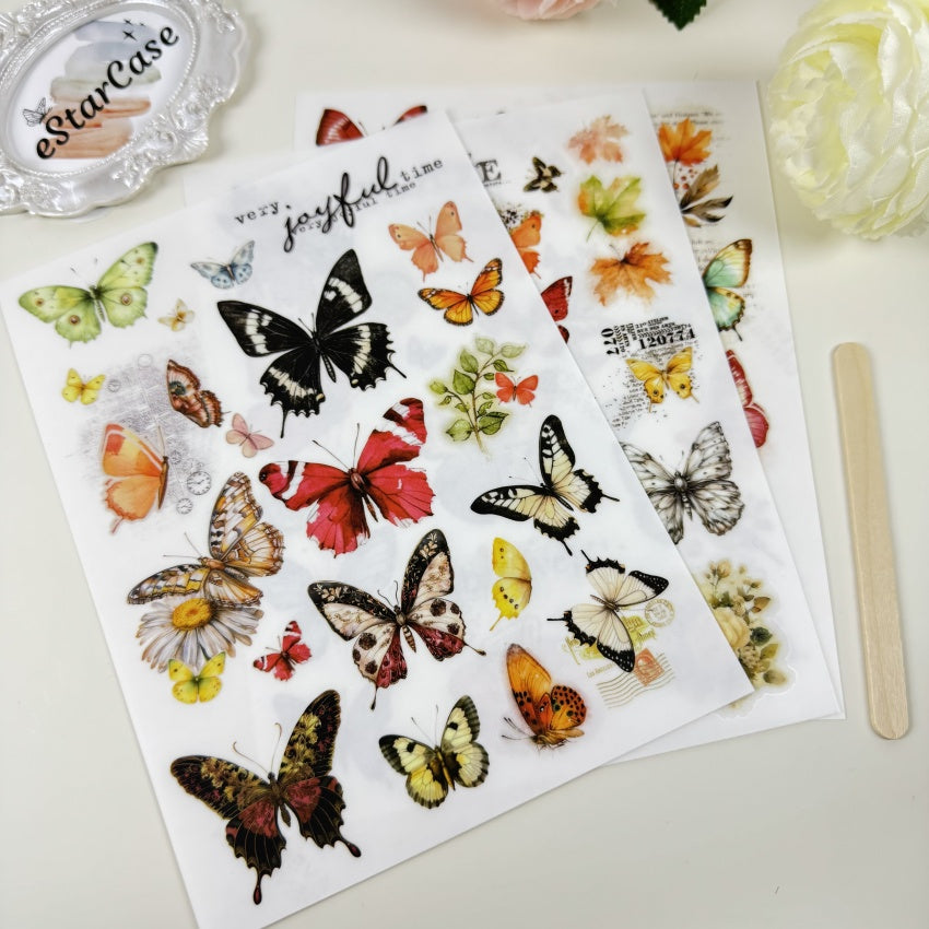 Rub-on Butterflies Sticker 3pcs