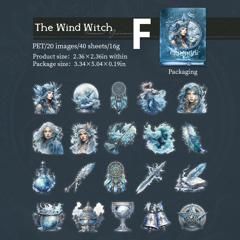 Sacred Grimoire Sticker 40pcs