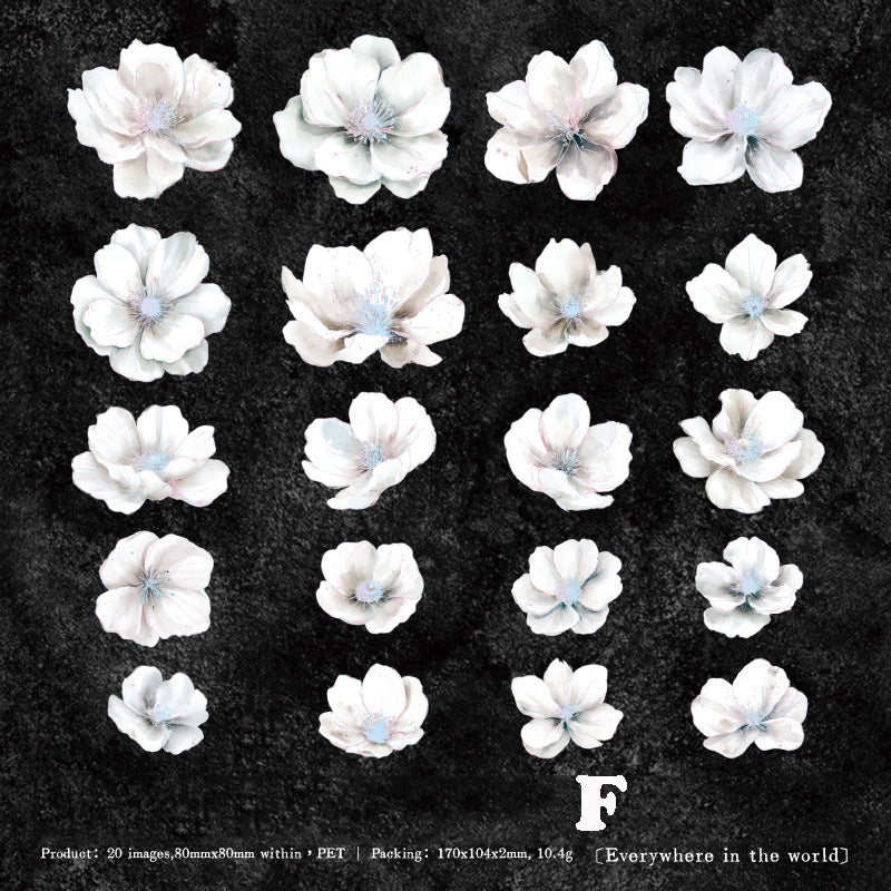 Sea of Flowers Sticker 20pcs