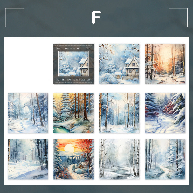 Seasonal Scroll Paper 30pcs