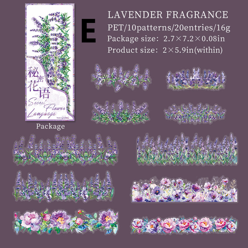 Secret Flower Language Sticker 20pcs