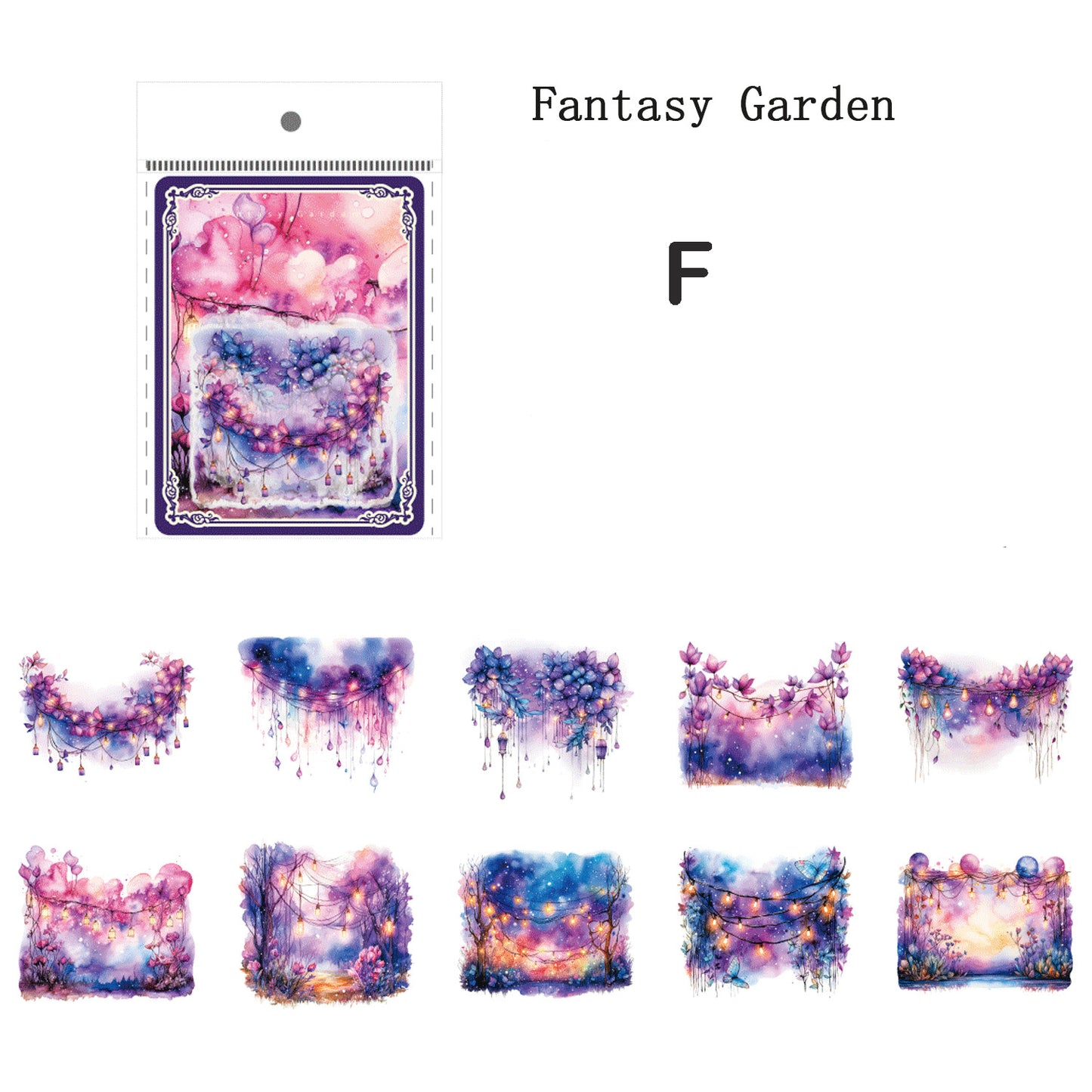 Secret Garden Stickers 20pcs