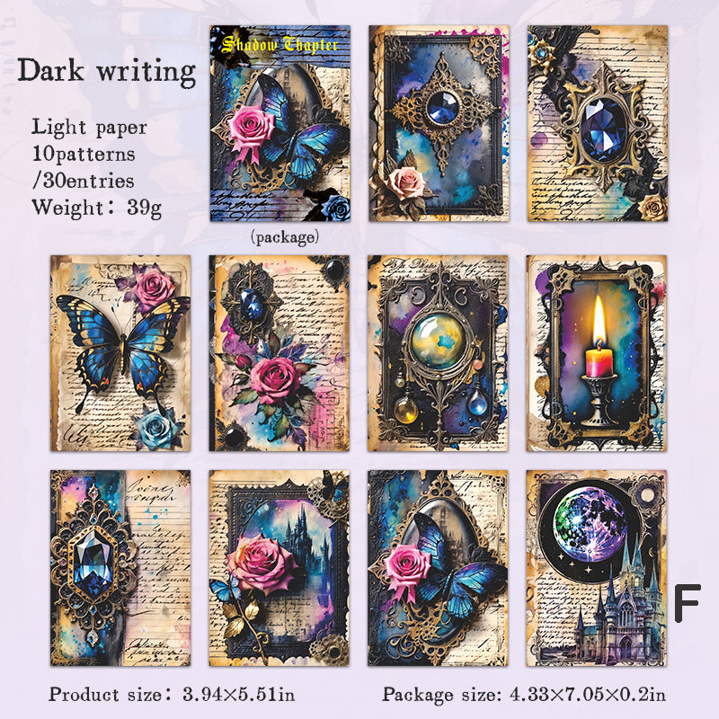 Shadow Text Paper 30pcs