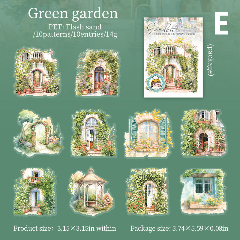 Small View of Garden Life Sticker 10pcs
