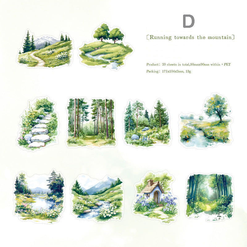 Spreading Greenery Stickers 20pcs