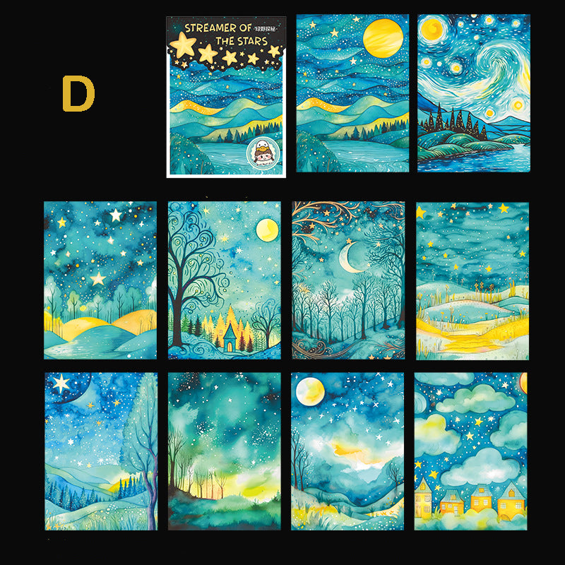 Streaming Light Star River Sticker 10pcs