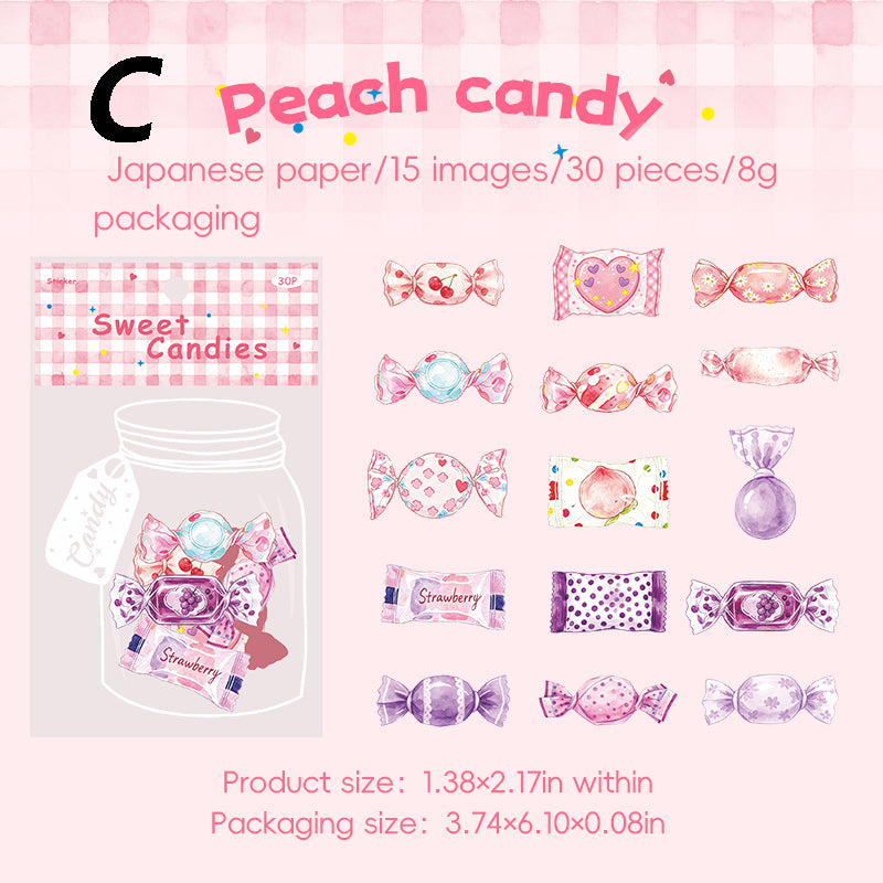 Sweet candy Sticker 30pcs