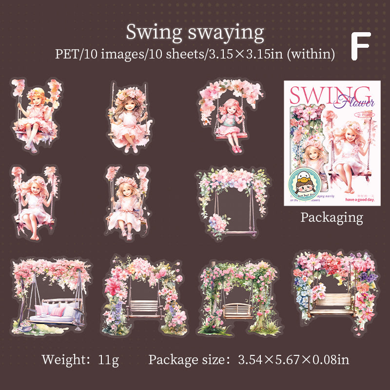 Swing Flower Stickers 10pcs