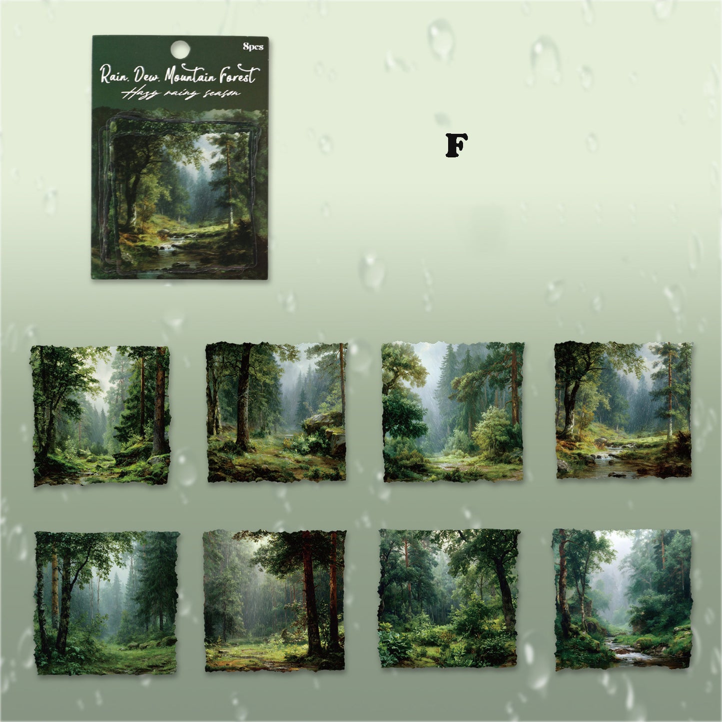 The Hazy Rainy Season Sticker 8pcs