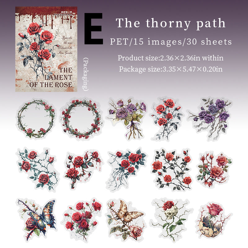 The Lament For The Rose Stickers 30pcs