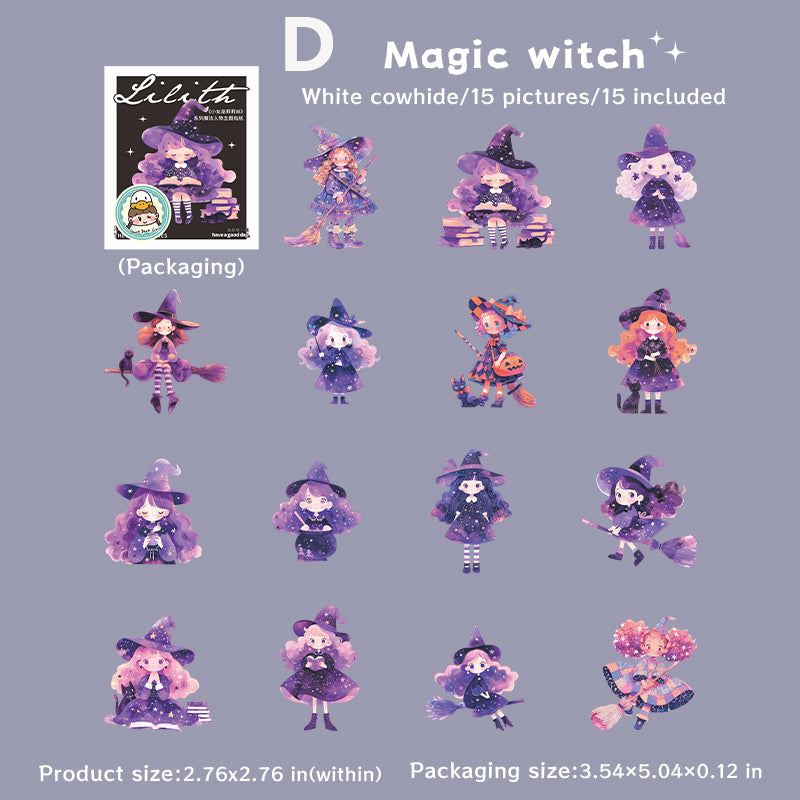 The Little Witch Lilith Sticker 15pcs