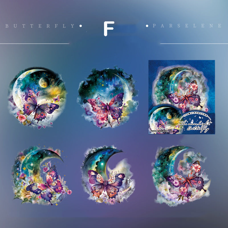 The Moonlight Butterfly Stickers 10pcs