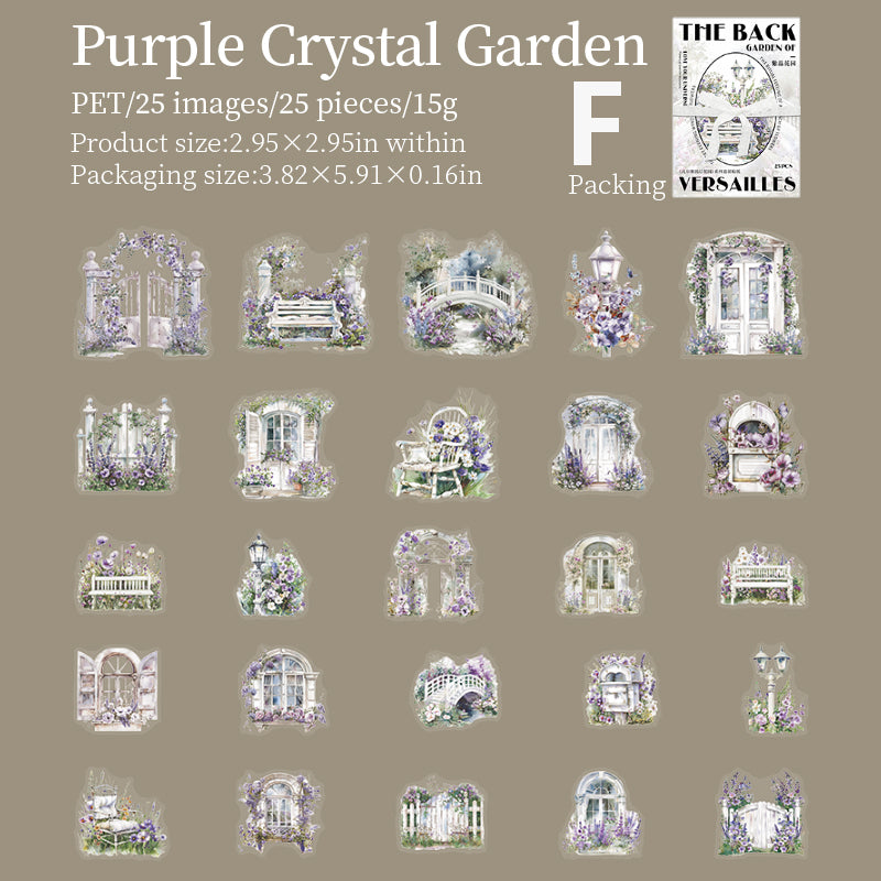 The back garden of Versailles Sticker 25pcs