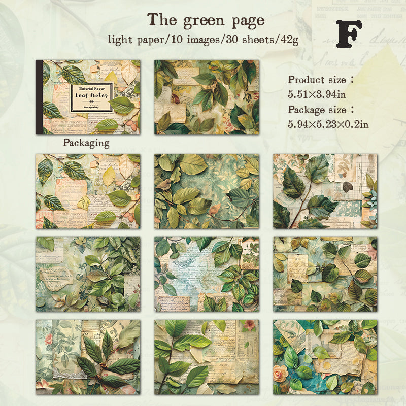 Leaf Notes Paper 30pcs