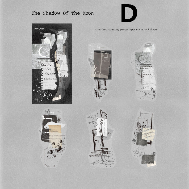 To The Moon Sticker 5pcs