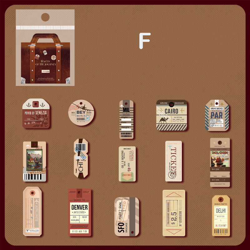 Traces of A Journey Stickers 30pcs