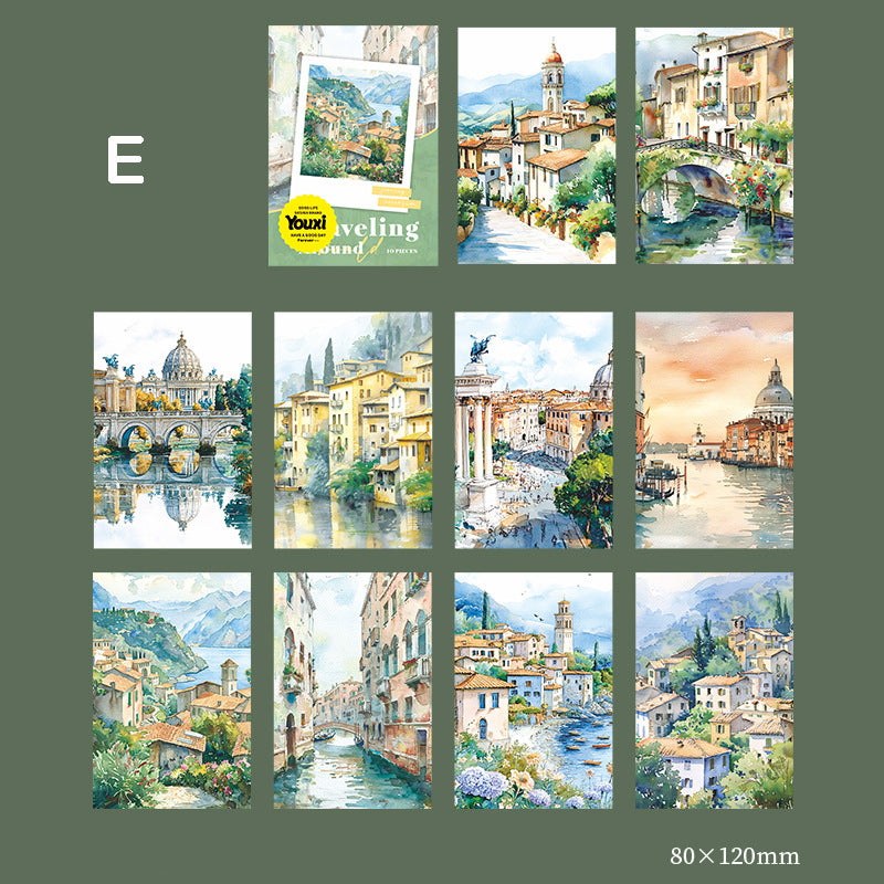 Travel Around the World Paper 10pcs