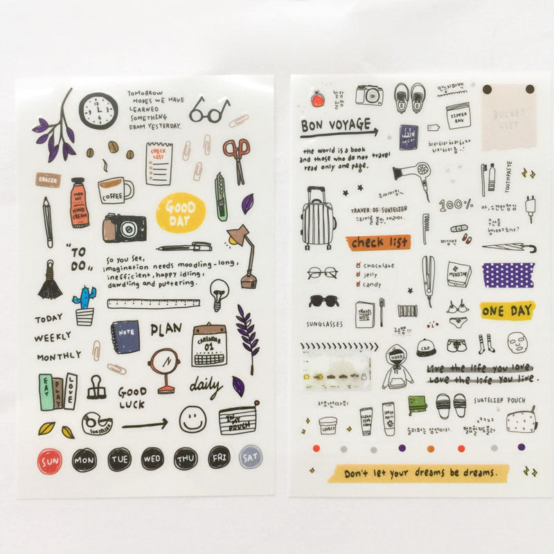 Travel Journal Sticker 6pcs