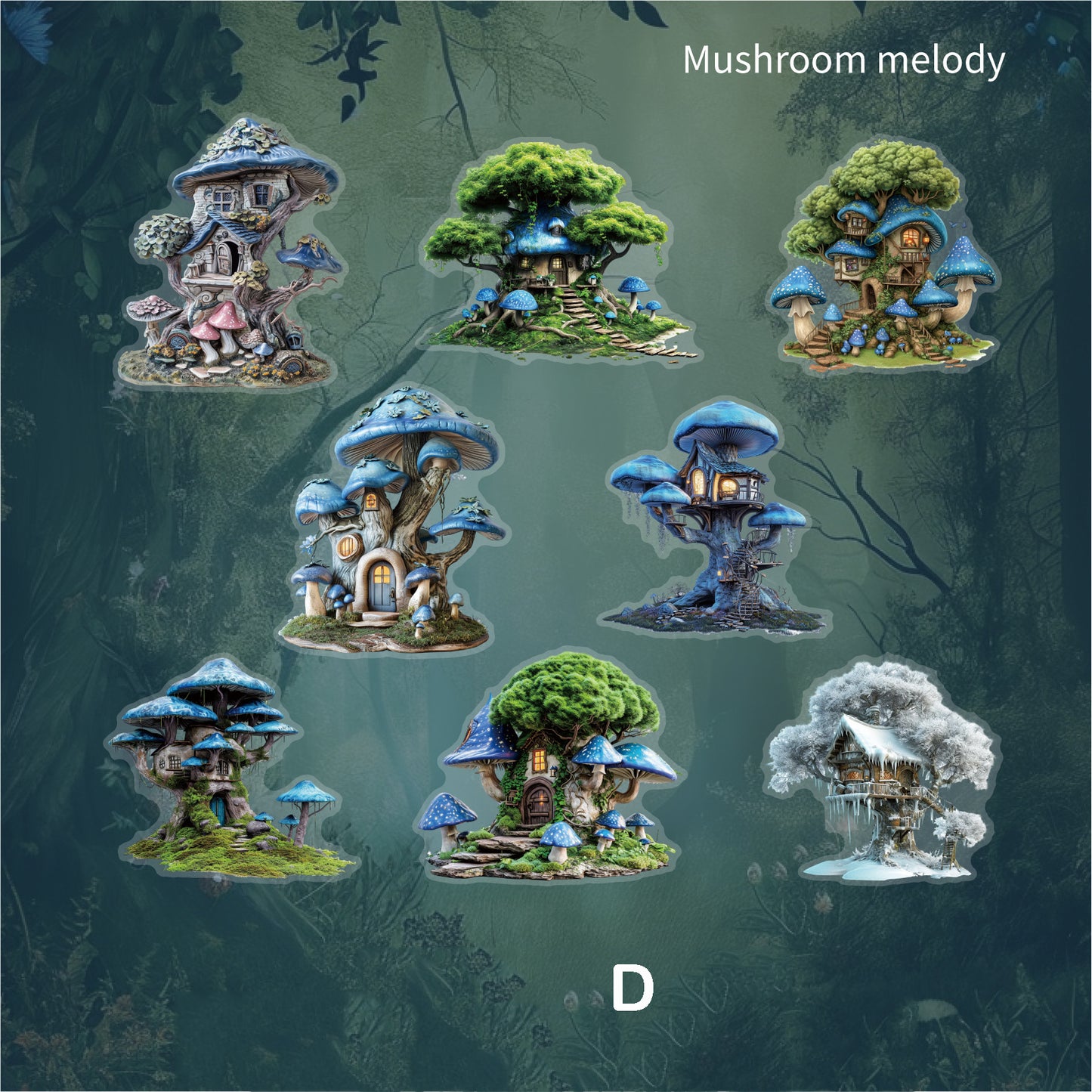 Tree House Stickers 16pcs