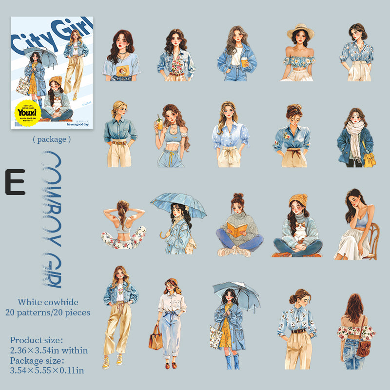 Urban Girl Sticker 20pcs