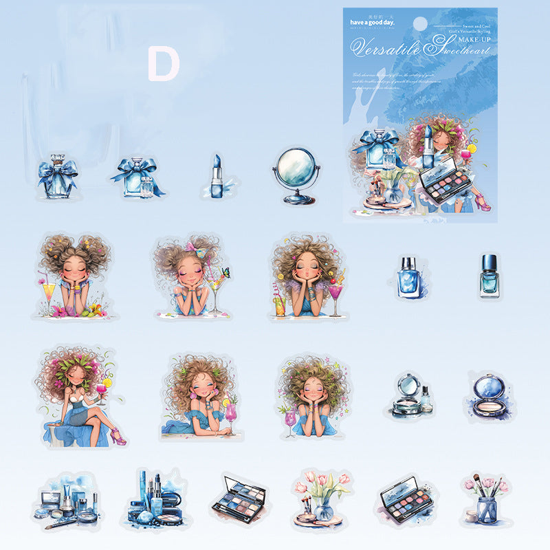 Versatile Sweetheart Stickers 20pcs