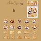 Vintage Coffee Theme Stickers Pack 40pcs