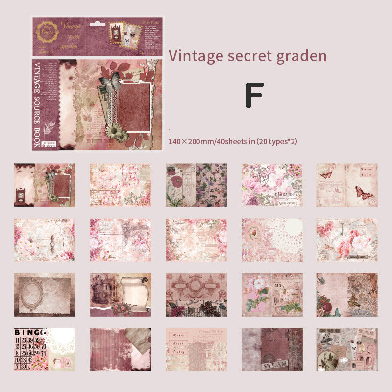 Vintage Source Book 40pcs