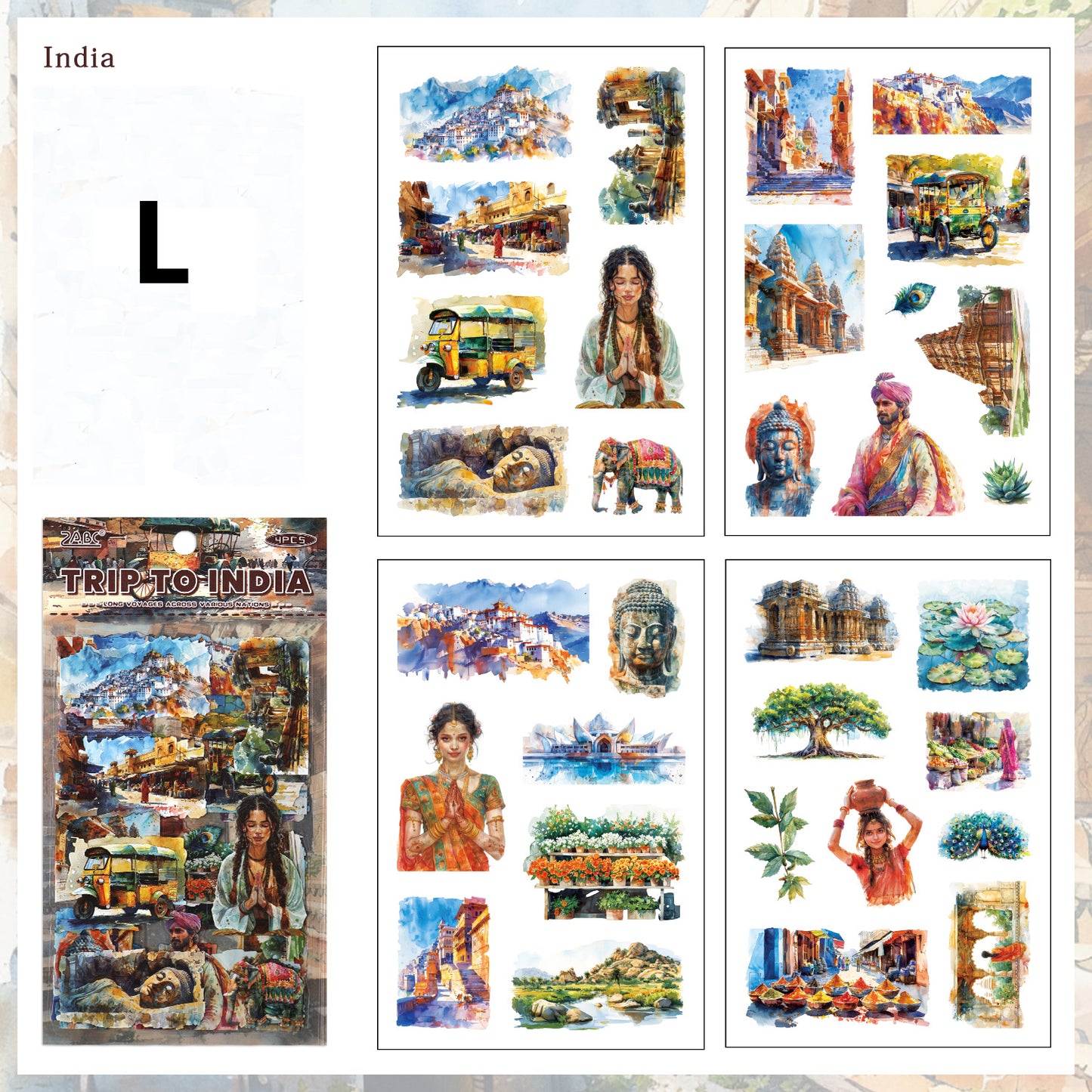 Voyage Of Nations Stickers 4pcs