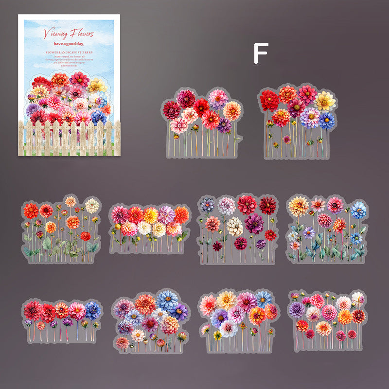 Watching Flowers all the Way Stickers 20pcs