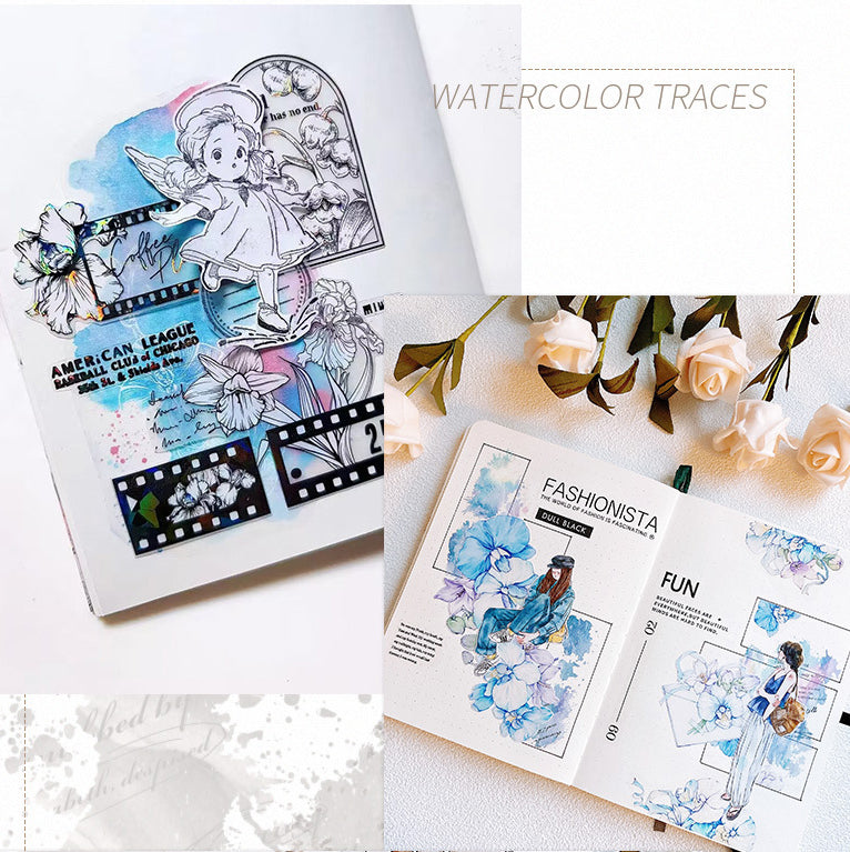 Watercolor Marks Rub On Sticker