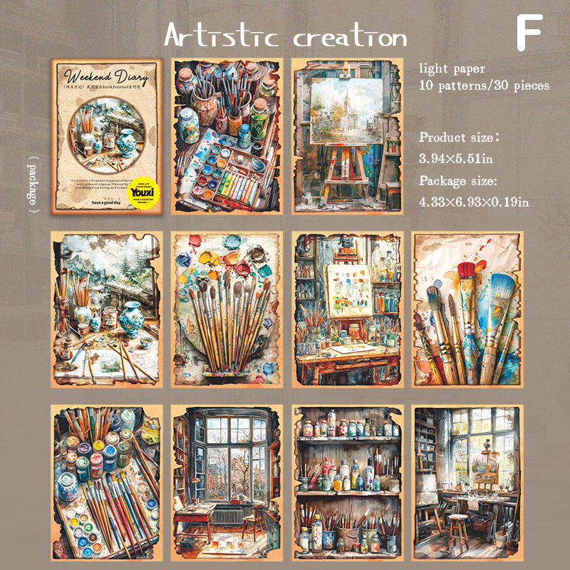 Weekend Diary Paper 30pcs