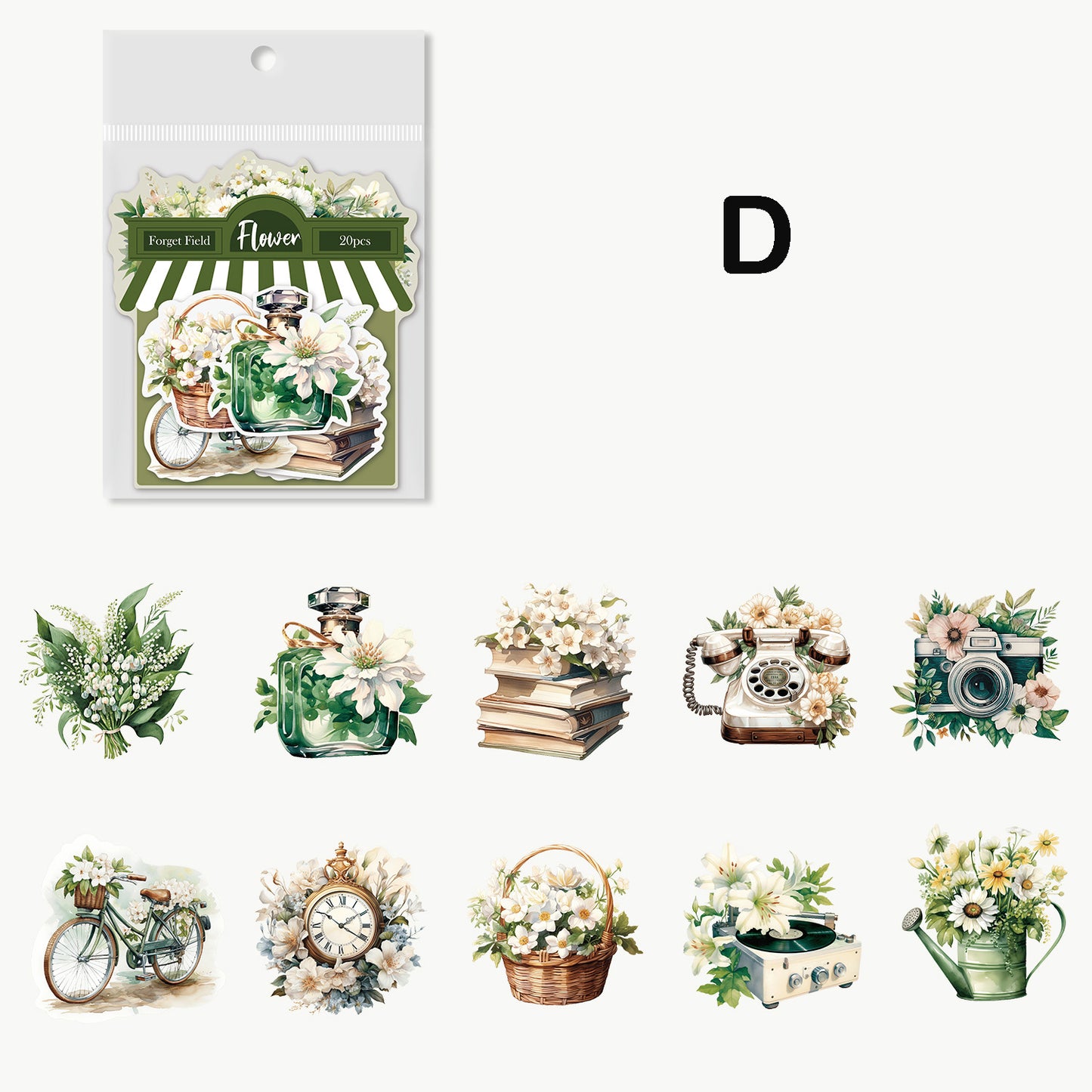 Weekend Florist Stickers 20pcs
