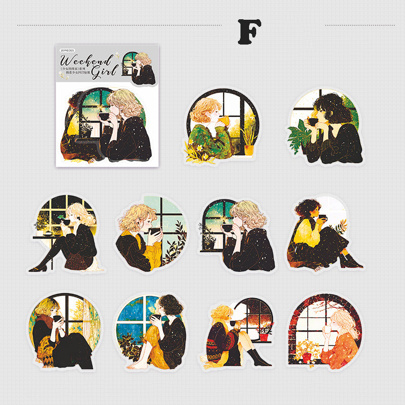 Weekend Girls Sticker 20pcs