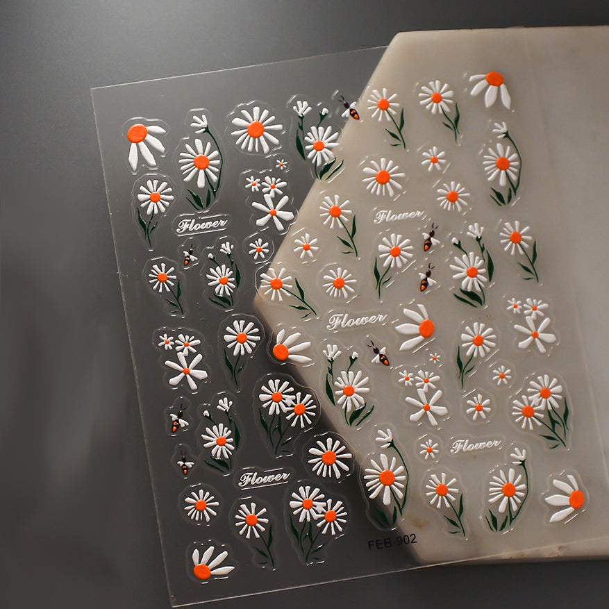 White Chrysanthemum Mini Stickers