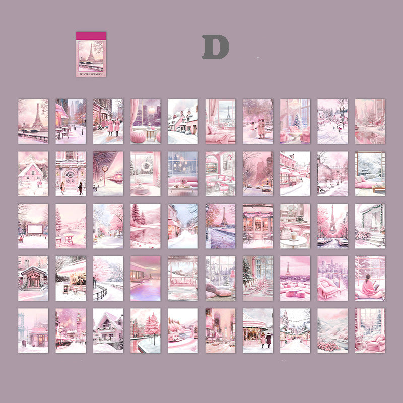 Winter Scenery Sticker 50pcs