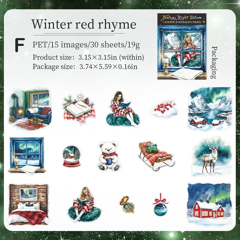 Fantasy Night Dream Stickers 30pcs