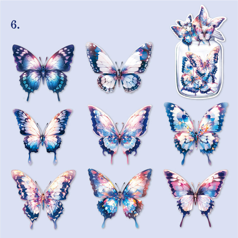 Wishing Butterfly Stickers 16pcs