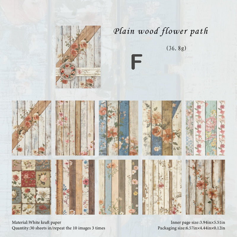 Wood Color Paper 30pcs