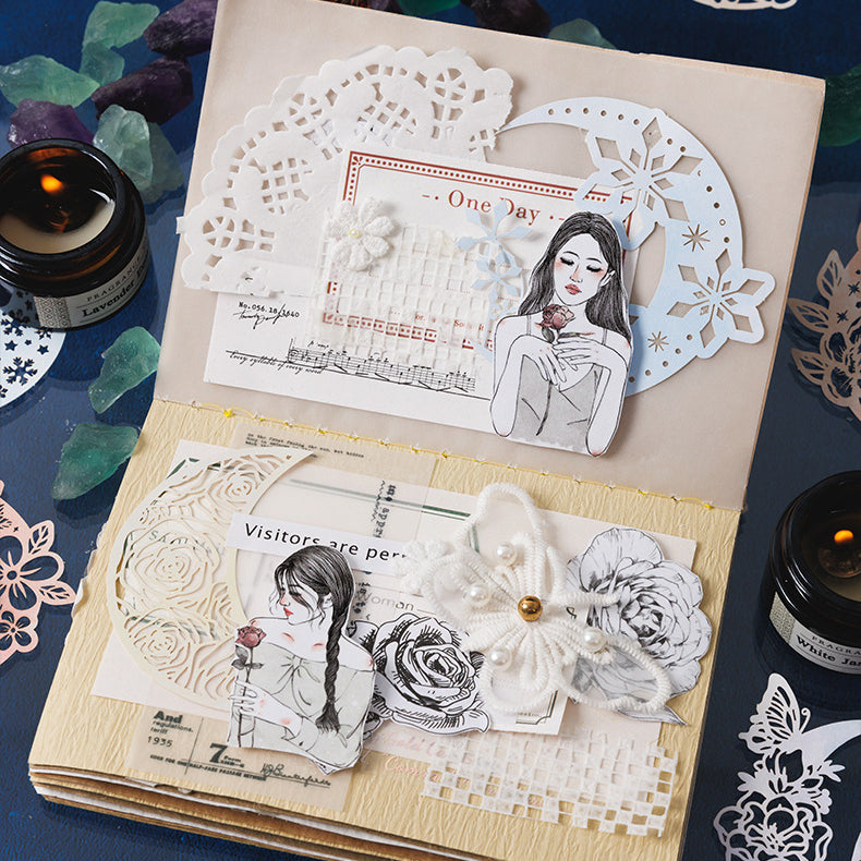 Hollow Moon Phase Paper 10pcs