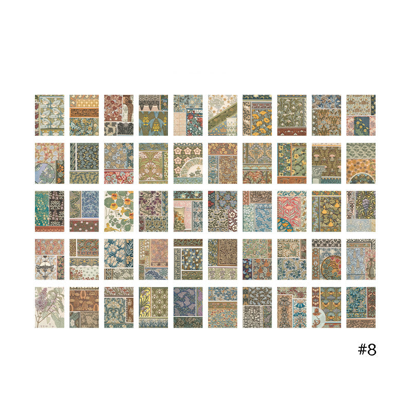 Vintage Scrapbook Aesthetic Decorative Paper 100pcs
